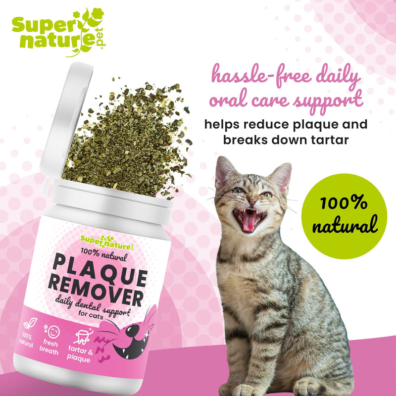 Supernature Plaque Remover for Cats 60g | 100% Natural Dental Care, Reduces Plaque & Tartar, Promotes Fresh Breath, Oral Health Support, No Toothbrush