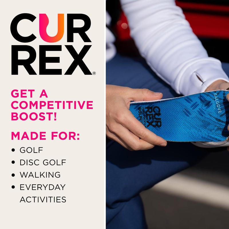 CURREX GolfPro Insoles for Golf Shoes – Arch Support Inserts to Improve Balance, Stability, Comfort & Performance, Help with Foot & Heel Pain Relief – for Men & Women – High Arch, XL XL (Mens 11-12.5 / Womens 12.5-14) High Arch - Blue - BeesActive Australia