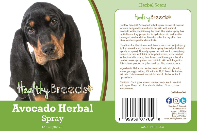 Healthy Breeds Black and Tan Coonhound Avocado Herbal Spray 17 oz