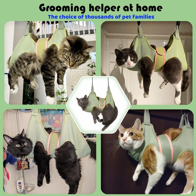 Guzekier Pet Dog Grooming Hammock Harness for Cats & Dogs, Dog Sling for Grooming, Dog Hammock Restraint Bag with Nail Clippers/Trimmer, Nail File, Pet Comb,Ear/Eye Care XS（Weight：8-12LB） - BeesActive Australia