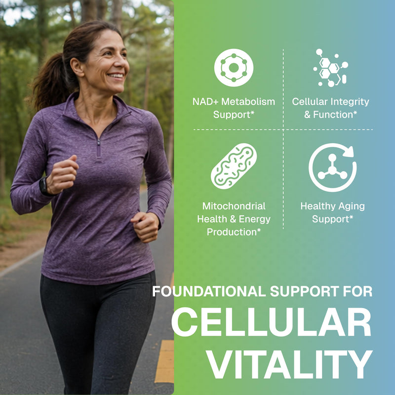 Weider NAD+ Boost, Cellular Energy and Mitochondrial Support, 60 Capsules | Longevity and Wellness Support Formula, with NAD3, Vitamin B3 and B12, Daily Cellular Energy and Mitochondrial Supplement