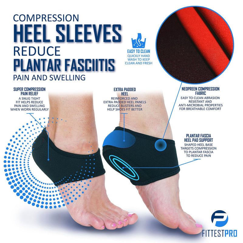 Plantar Fasciitis Foot Pain Relief 14-Piece Kit – Premium Planter Fasciitis Support, Gel Heel Spur & Therapy Wraps, Compression Socks, Foot Sleeves, Arch Supports, Heel Cushion Inserts & Grips S/M