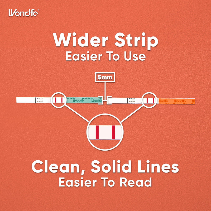 Wondfo 50 Ovulation Test Strips and 20 Pregnancy Test Strips Kit - Rapid Test Detection for Home Self-Checking (50 LH + 20 HCG) 50 LH + 20 HCG - BeesActive Australia