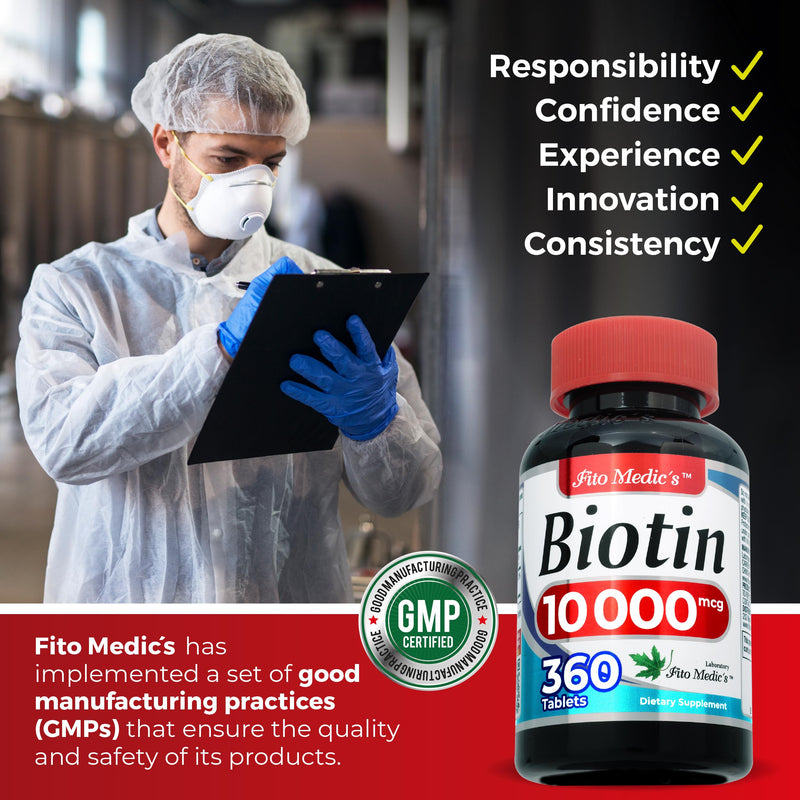 FITO MEDIC'S Lab | biotin |360 tab | biotin Supplement. 360 Count (Pack of 1)