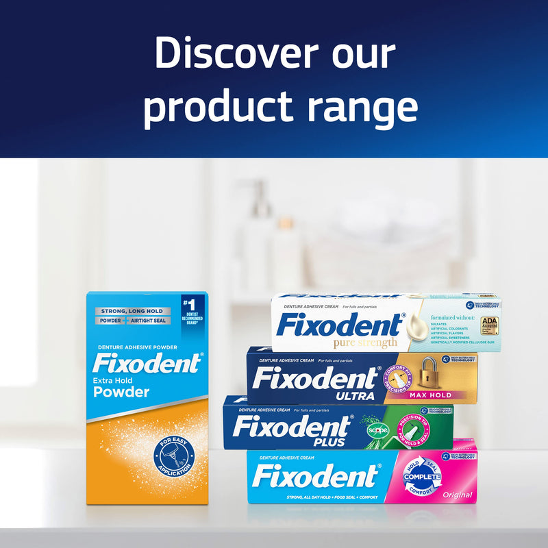 Fixodent Ultra Max Hold Plus Scope Secure Denture Adhesive, 1.8oz, 3 Pack 5.4 Ounce (Pack Of 1)