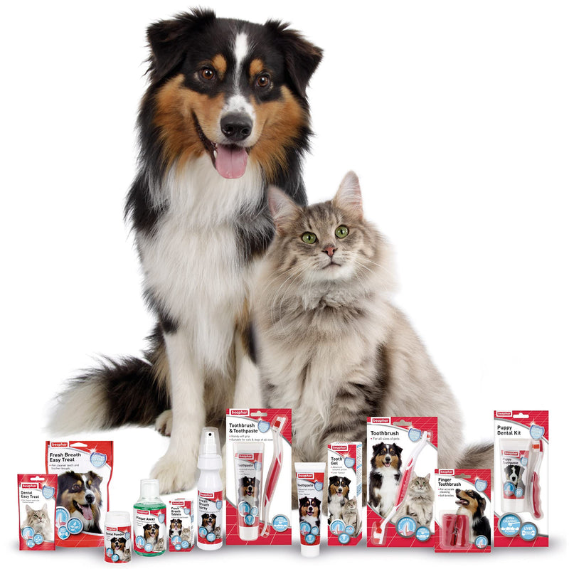 Beaphar | Anti-Plaque Dental Powder | For Dogs & Cats | Combats Plaque & Tartar | Prevents Bad Breath | Sprinkle on Food | 75g Tub