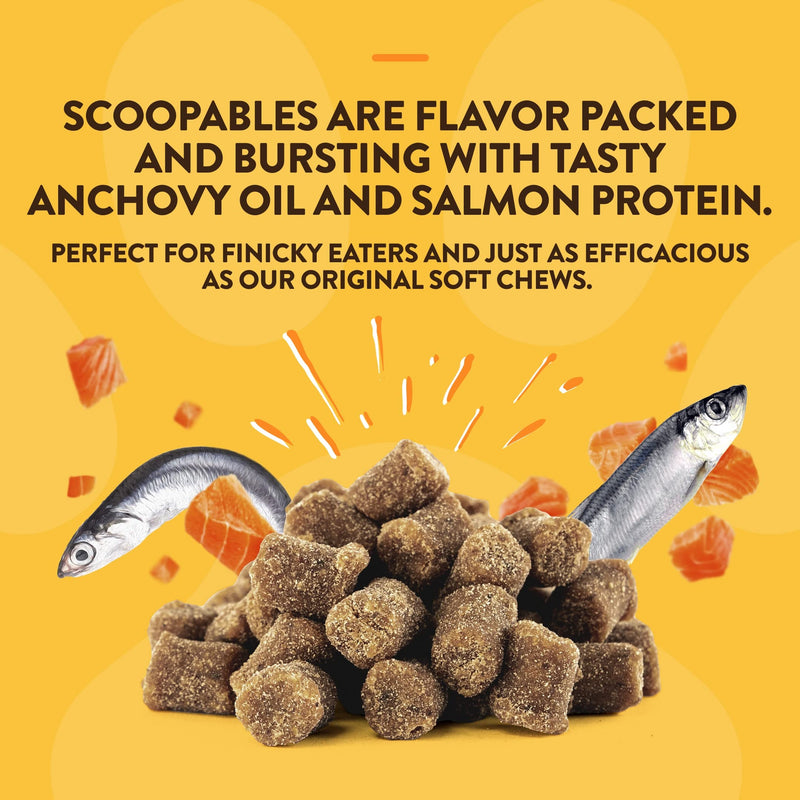 NaturVet Scoopables Omega-Gold Anchovy Oil & Salmon Supplement For Dogs and Cats - Supports Healthy Skin & Coat Plus DHA, EPA, Omega-3, & Omega-6 - Anchovy & Salmon Flavored For Dog and Cat | 11oz Bag 45 Scoops