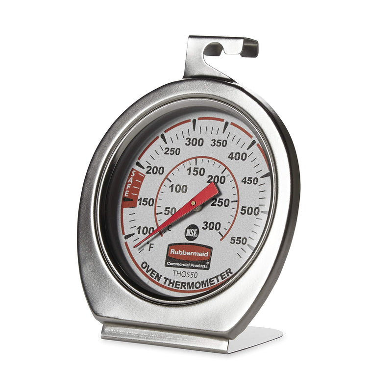 Rubbermaid Commercial Products Stainless Steel Monitoring Thermometer, Safe for Inside Oven/Grill/Smoker, 60-580°F Range, Easy to Read Food Thermometer For Food Resturant/Home Cooking Oven/Grill/Smoker Thermometer - BeesActive Australia