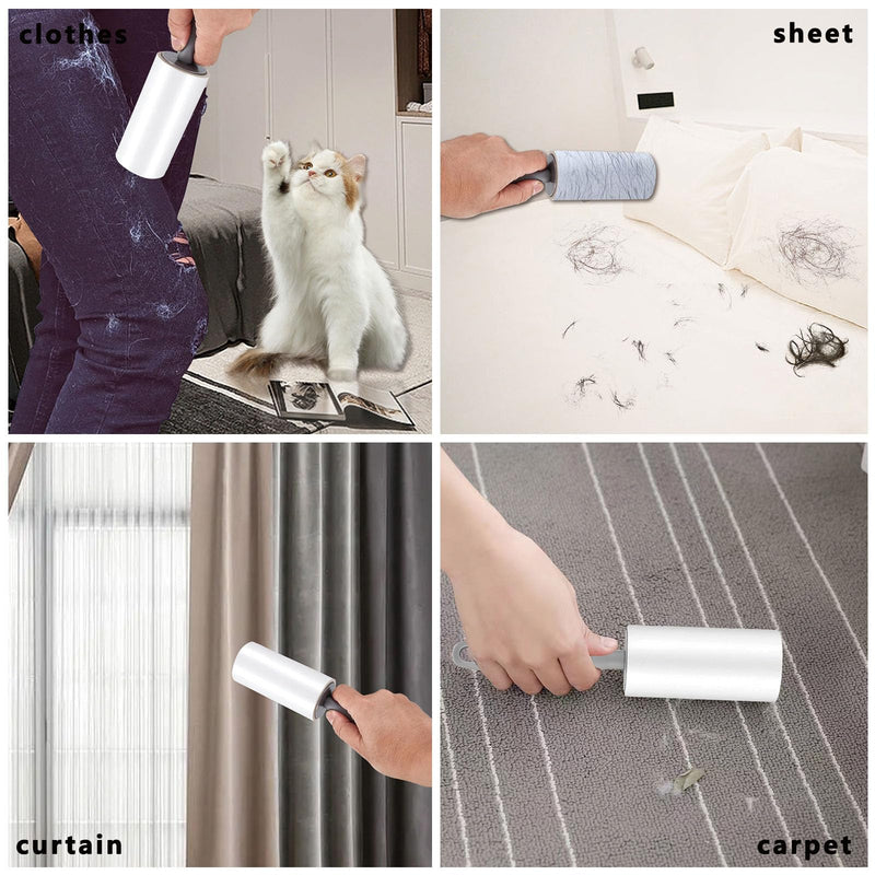 Omtofo 9 rolls 540 sheets lint roller with 1 dust cover + 1 dispenser, extra sticky lint roller, lint roller animal hair, lint roller for clothes, hair, sofa, bed, cat hair, dog hair 10cm/9 rolls - BeesActive Australia