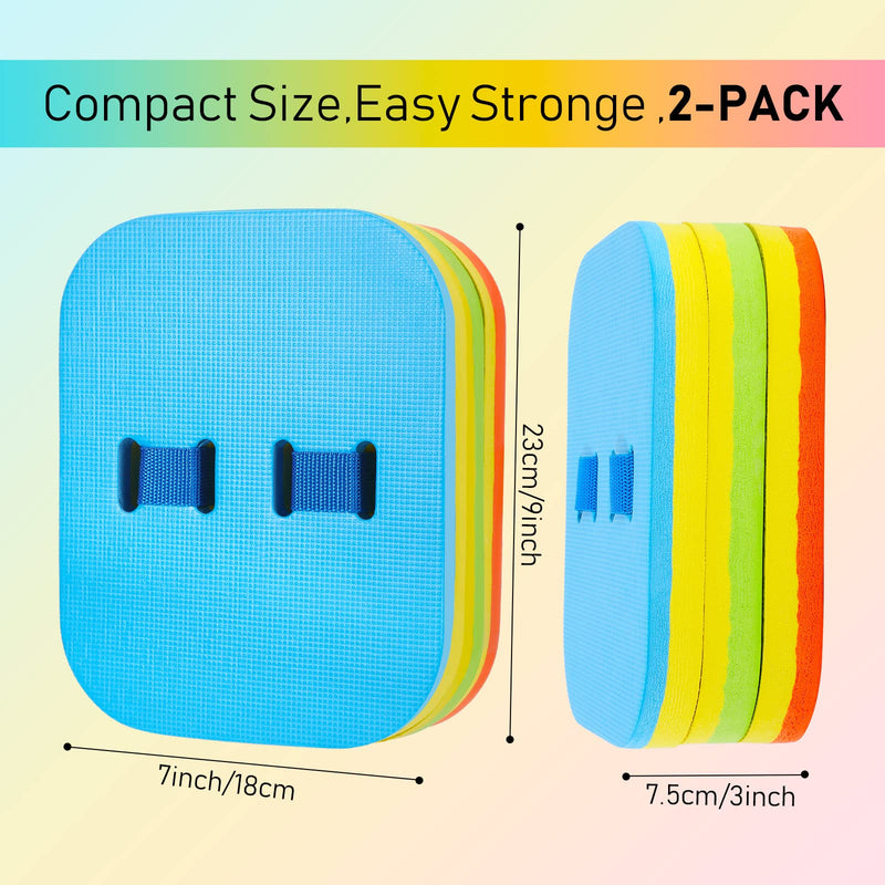 Macarrie Swimming Floats for Kids Swim Belts Swim Bubbles 3 Layers Back Floats Adjustable for Safety Training Beginners Swimming Sport Pool Lesson(2 Pack) - BeesActive Australia