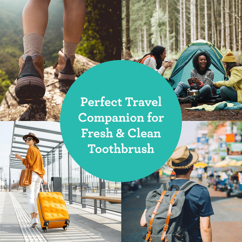 GuruNanda Brush Pods (1 Pack) - Toothbrush Head Cover for Manual & Electric Brushes - Clip-On Plastic Toothbrush Protector with Natural Essential Oil Vapors - Colors Varies, 13-33-001-08388-24 Pack of 1 - BeesActive Australia