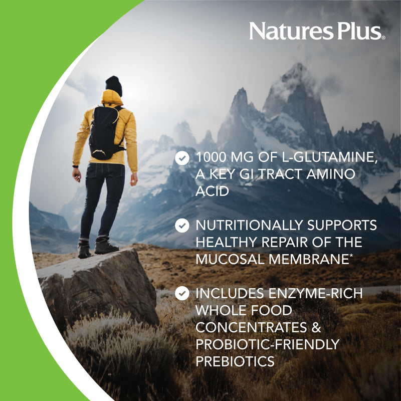 NaturesPlus GI Natural Total Digestive Wellness - 90 Bi-Layered Tablets, Pack of 2 - With L-Glutamine, Probiotics, Prebiotics & Enzymes - Gluten Free - 60 Total Servings 90 Count (Pack of 2)