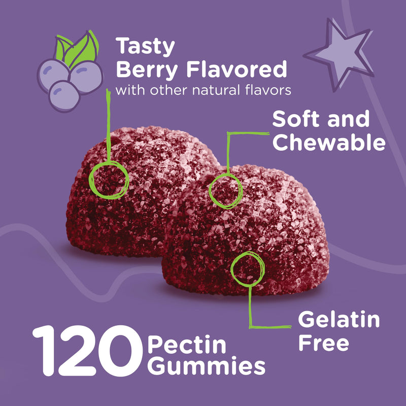Viteey Sambucus Elderberry Gummies for Kids with Zinc & Vitamin C | Immune Support Supplements 3-1 Immune Booster - Vegan, Gelatin Free, Gluten Free, GMO Free - Chewable Berry Flavored Gummy 120 Count (Pack of 1)