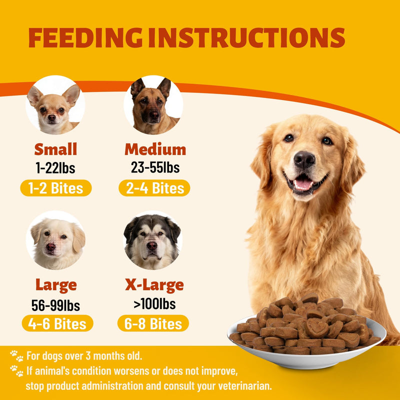 220g Vitamins Supplements and Taurine for Dogs - Multivitamin for Dog Chewables with Glucosamine,Omega 3,MSM - Support Hip & Joint,Skin and Coat,Immunity,Digestive Health