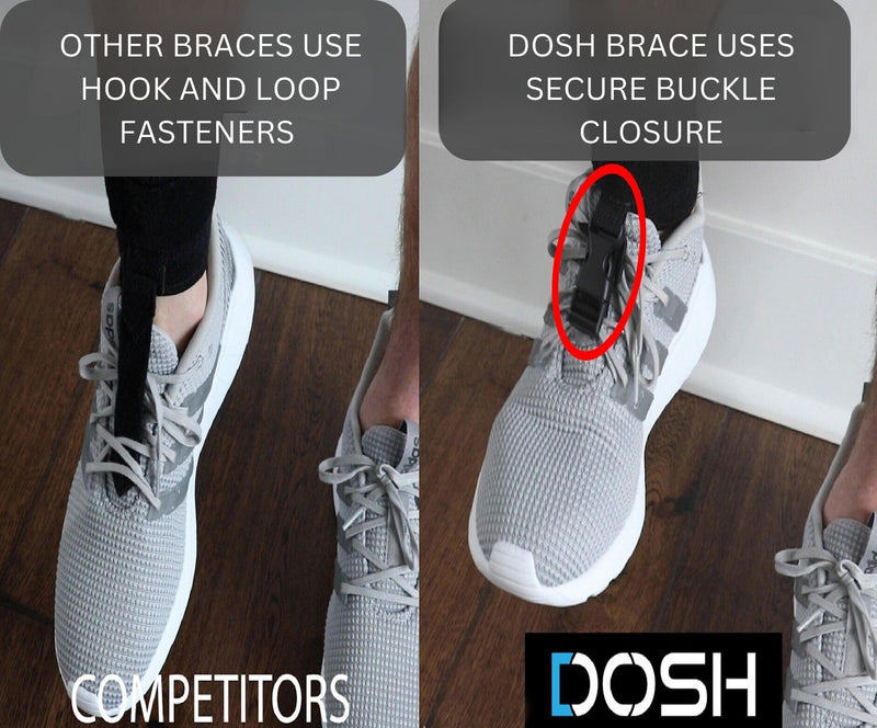Dosh AFO Foot Drop Brace - Drop Foot Brace for Walking - AFO - Unisex (Black) Black - BeesActive Australia