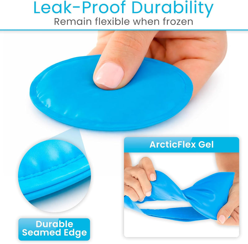 Arctic Flex Cold Eye Mask - Gel Ice Pack For Cool Sleeping, Dry Night Treatment - Reusable Hot Spa Therapy For Sleep, Skin Puffiness, Migraine, Soothing Headache - Soft Cooling Heating Compress Cover