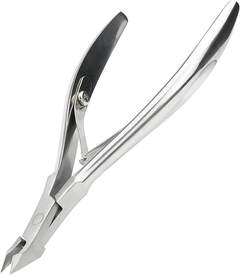 Cuticle Trimmer Professional Stainless Steel Cuticle Cutter with Sharp Blades and Double Spring Cuticle Nippers and Clippers for Nail Care – Pedicure Manicure Nail Tools for Home Spa Salon (Silver) Silver