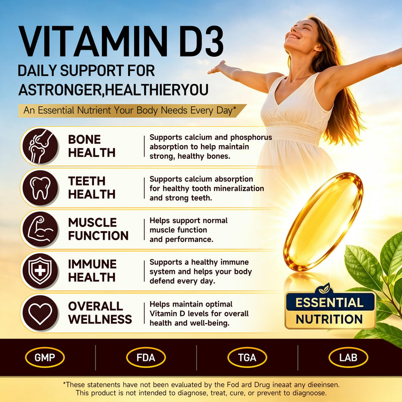 Vitamin D3 2000 IU (50 mcg),360 Day Supply Vitamin D Softgels | USP-Grade Provitas® Softgels with MCT & Olive Oil,High Potency Immune & Bone,Muscle Health Support Supplement,Non-GMO Nutrition29 Vitamin D3 2000 IU (50 mcg) 360 ct
