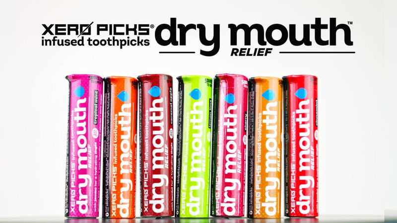 XERO PICKS® Dry Mouth Toothpicks – Xylitol Infused Flavored Toothpicks for Fresh Breath & Saliva Support – Long Lasting Oral Hydration – Variety 6 Pack (Cinnamon Mint, Churro, Caramel Apple & More) 20 Count (Pack of 6)