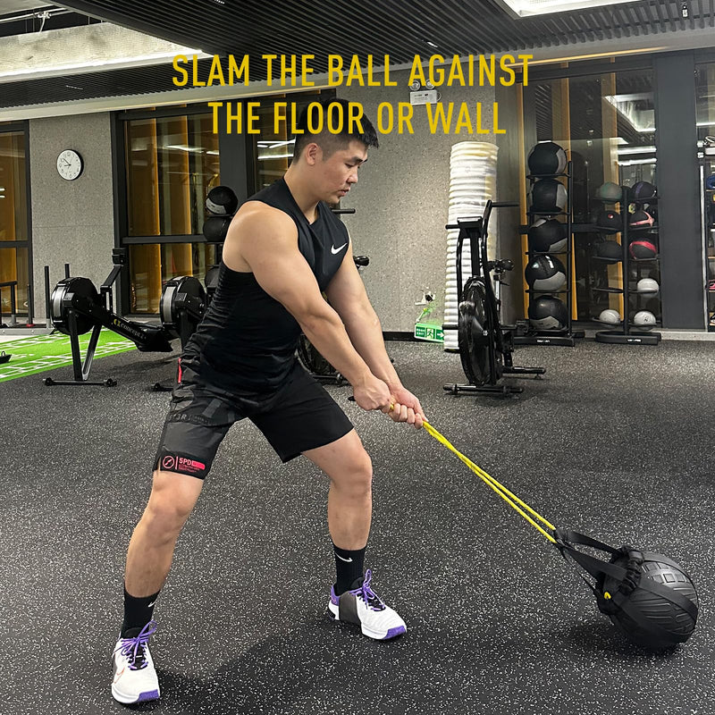 Medicine Ball Bag, Medicine Ball Rope, Rotation, Swinging, and Logging, Kettlebell Swinging, Russian Rotation, Counter Rotation Swinging, and Hammer Swinging (Excluding Medicine Balls) Yellow