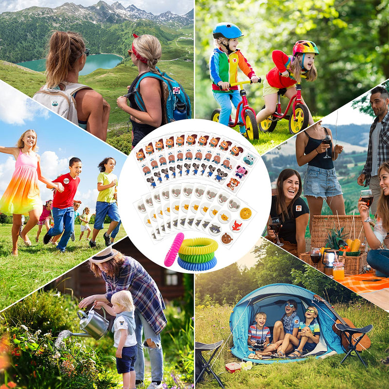240 Pack Mosquito Repellent Stickers for Kids Adult Outdoor Indoor Travel, Natural Plant Based Ingredients Mosquito Patches Stickers with 4 Pack Mosquito Bracelets - BeesActive Australia