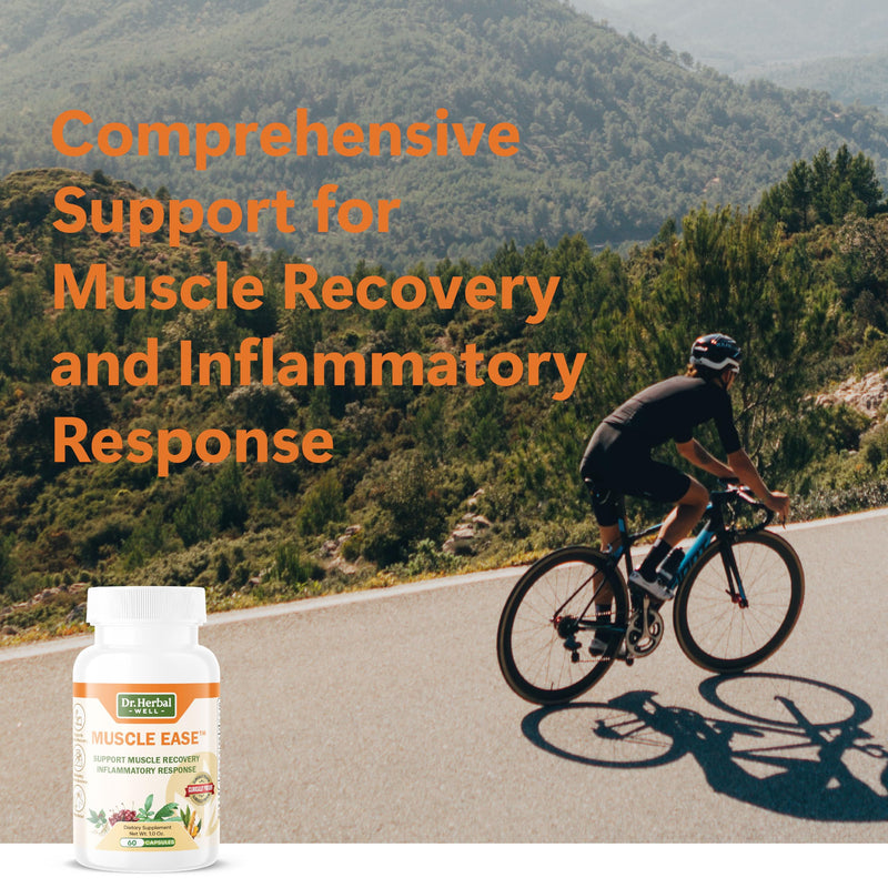 DR.HERBAL WELL Muscle Ease - Joint, Muscle & Nerve Support Fast Acting Relax Comfort Recovery Natural Herbal Supplement - (60 Capsules) MAX-Strength 60 Count (Pack of 1) - BeesActive Australia