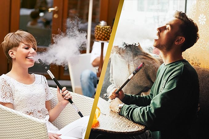 Shisha Mouthpiece Black Shisha Mouth Tip Made of Rare Honeycomb Resin Shisha Mouth Tip Sanitary Personal Use, Reusable Mouthpiece with Strap - BeesActive Australia