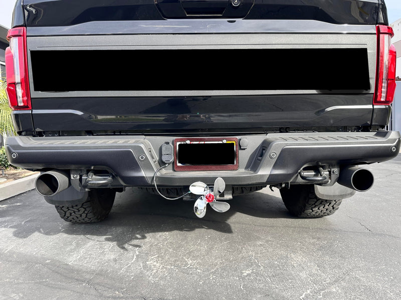 Cobra-Tek Propeller Hitch Cover with LED Light – Chrome ABS, Spinning Novelty Trailer Hitch Cover for 1.25” & 2” Receivers, Corrosion-Resistant with Rubber Gasket to Prevent Rattles - BeesActive Australia