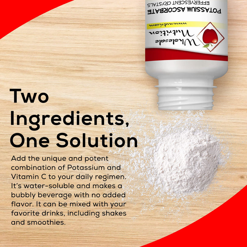 Wholesale Nutrition Potassium Ascorbate - Blend of Potassium & Vitamin C, Effervescent Vitamin C Crystals Supplement, Vitamin Powder - Antioxidant, Collagen Production, Healthy Circulation, 227 Grams