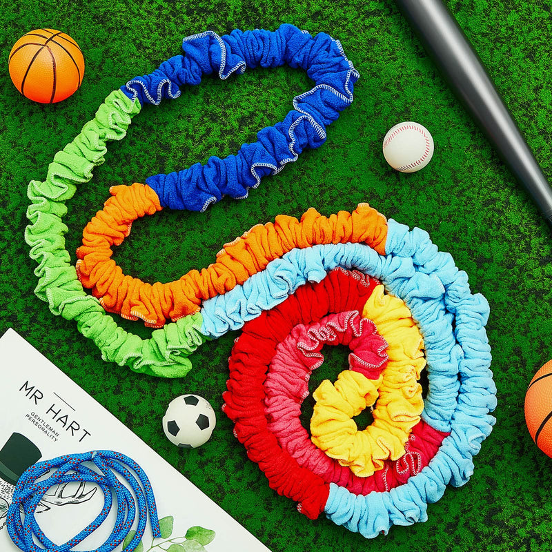 Jecery Cooperative Stretchy Band Carnival Games Elastic Fleece Tug of War Rope Sack Race Bags Legged Race Bands for Stretchy Band Music Activities Field Day Kids Adult Games 12 ft 1