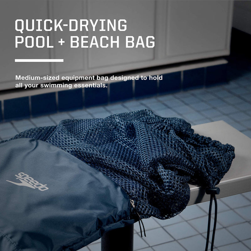 Speedo Drawstring Ventilator Mesh Equipment Bag Blue Grotto - BeesActive Australia