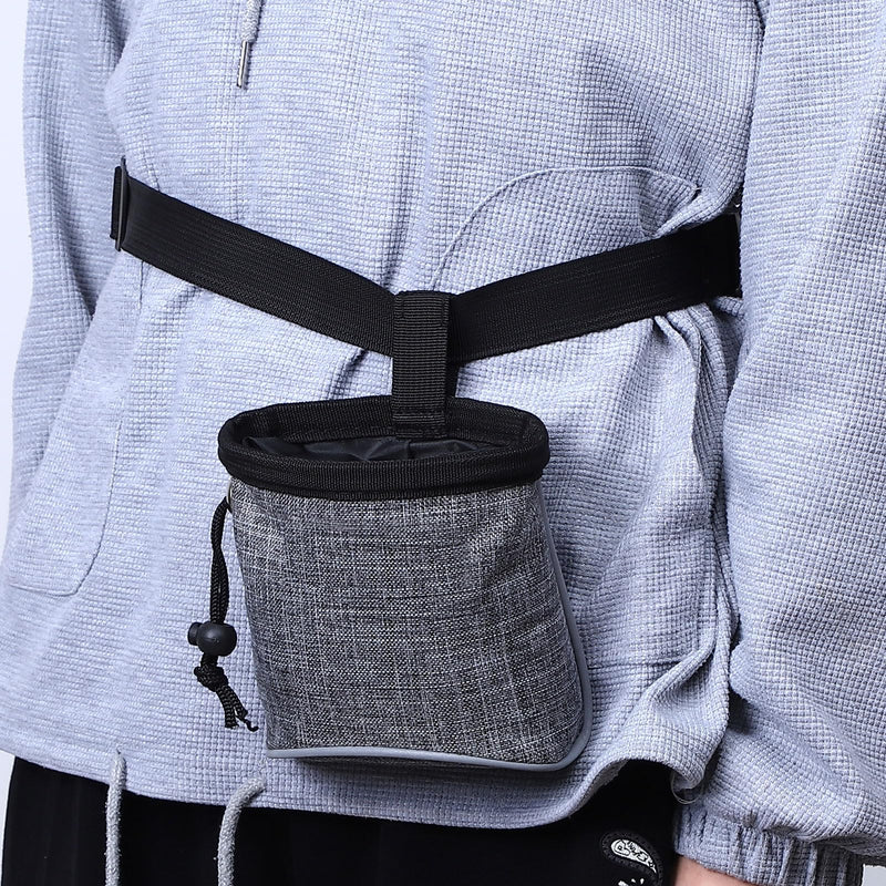 Treat Bag for Dogs, Dog Training Food Bag Dog Snack Bag Multifunctional Food Bag with Poop Bag Dispenser Adjustable Belt (Grey) - BeesActive Australia