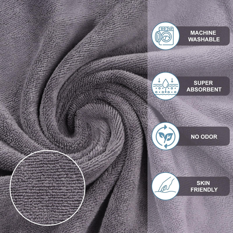 Large Dog Towel - 130x75cm Microfiber Towel Extra Absorbent for Dogs, Dog Bathrobe with Flap Bath Towel Ideal for Small, Medium & Large Dogs - BeesActive Australia
