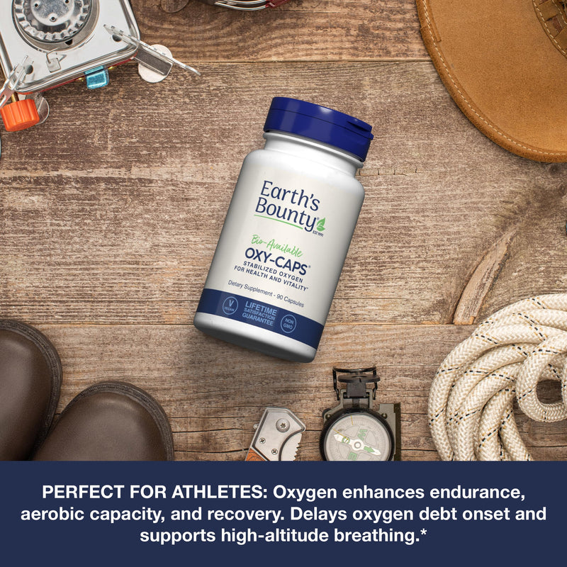 Earth's Bounty - Oxy-Caps - 90 Vegetarian Capsules - Oxygen Supplement - Vitality - Supports Stamina and Performance Recovery (Pack of 2) 90 Count (Pack of 2)