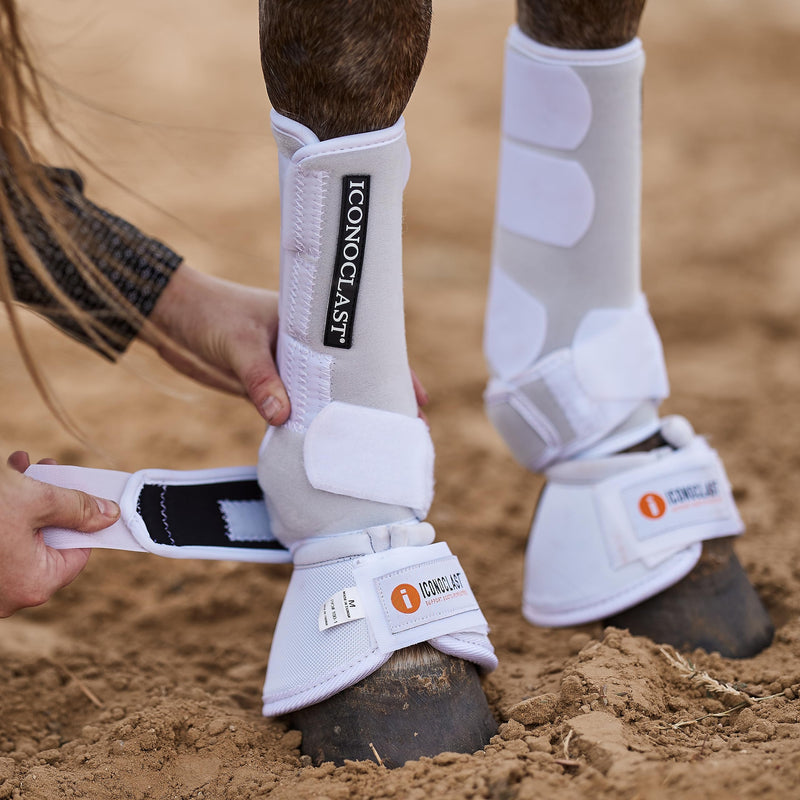 Iconoclast Front Orthopedic Support Boots White (L) Large - BeesActive Australia