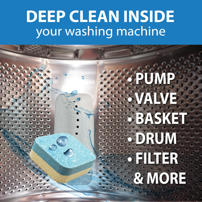 SANI 360° Washing Machine Cleaner, 12 Month Supply is Formulated with Enzyme, Deep Cleans and Deodorizes Front and Top Loading Washers 12 Count (Pack of 1) - BeesActive Australia