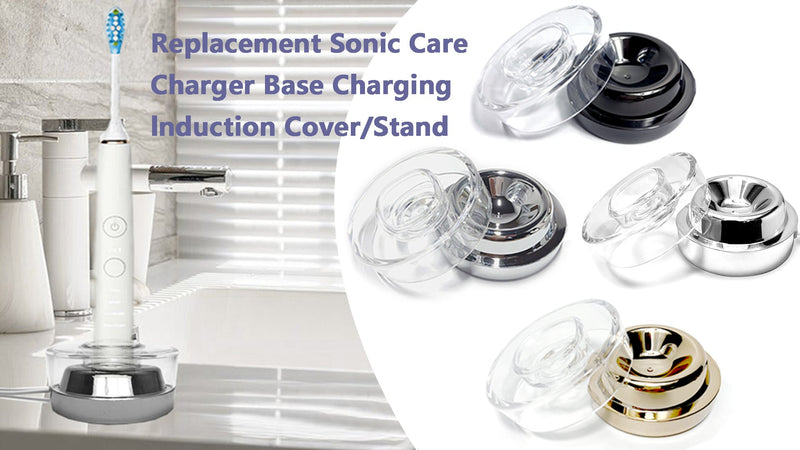 Replacement Sonic Charger Base Induction Cover Compatible with Philip Electric Toothbrush Smart 9300 9500 9700 Series,Sonic Care Charger for HX9901 HX9903 HX9924 HX9954 HX9957 HX9984 HX992W HX993B Silver
