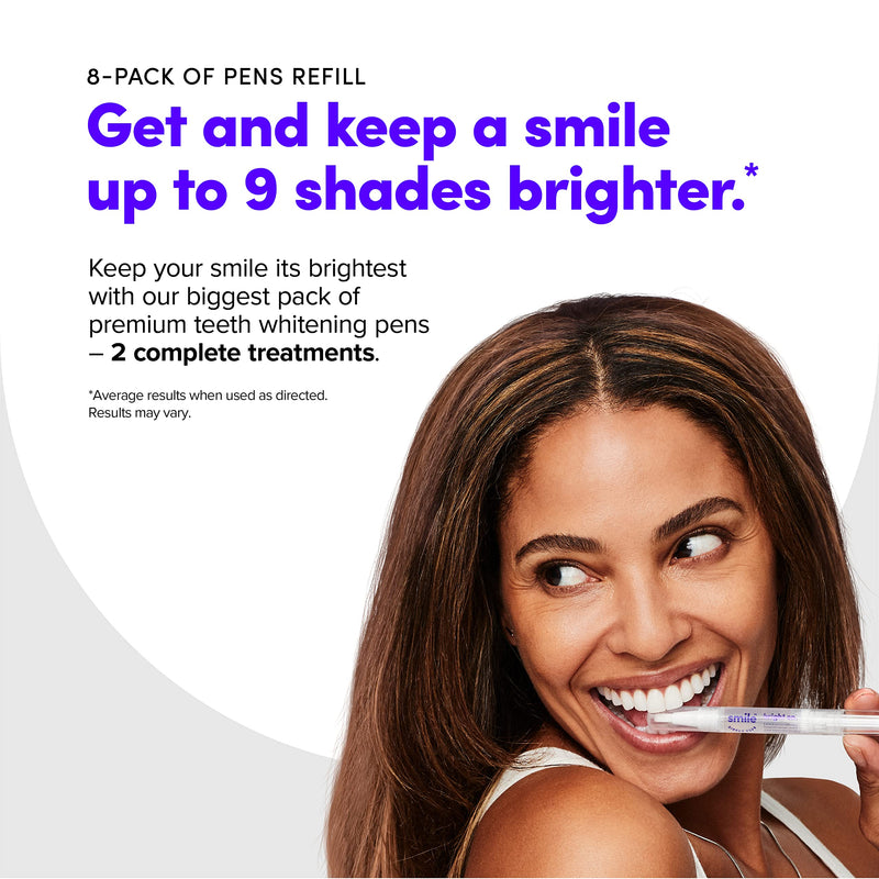 SmileDirectClub Teeth Whitening Kit - 8 1.4ml Gel Pens - Professional Strength Hydrogen Peroxide - Pain Free and Enamel Safe - Up to 9 Shades Whiter in 1 Week 1 Count (Pack of 1) - BeesActive Australia