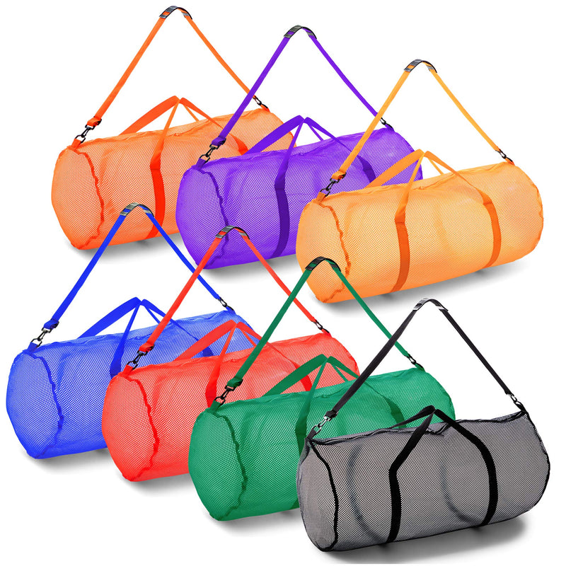 Champion Sports Mesh Duffle Bag – Oversized Breathable Gear Bag with Zipper & Shoulder Strap for Sports, Gym & Travel Black 15" x 36"