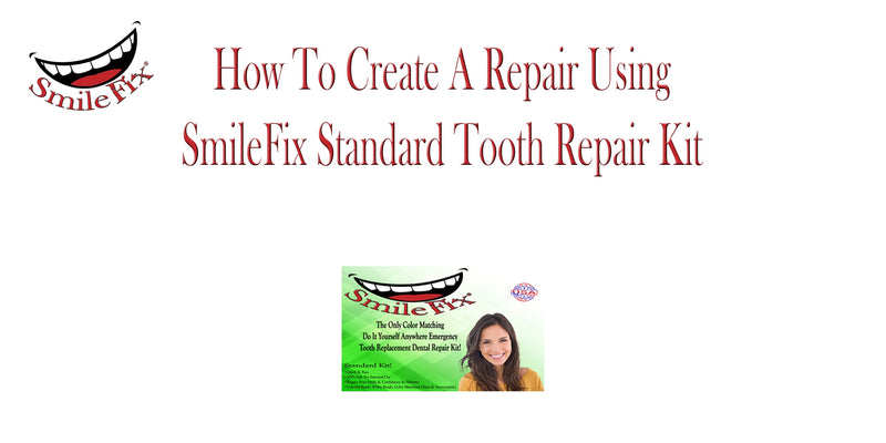 SmileFix Standard Dental Repair Kit - Color Matching Compound - For Missing Or Damaged Teeth - Fix Gaps, Broken Tooth, Spaces - Durable Repair - Fast & Easy - Confident Smiles