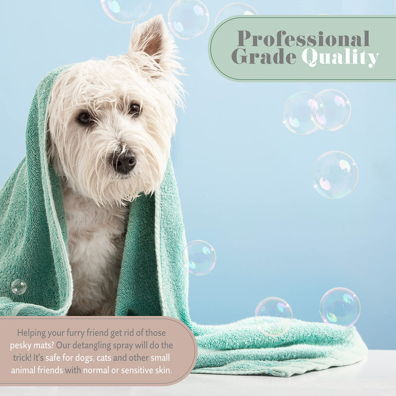 Begley's Pet Detangling Spray - Premium Essential Oil Scented Detangler Spray for Dogs, Puppies & Cats - Dog Leave in Conditioner Spray - Dematting Spray for Dogs & Pets - 8 oz, Baby Powder 8 Fl Oz (Pack of 1) - BeesActive Australia