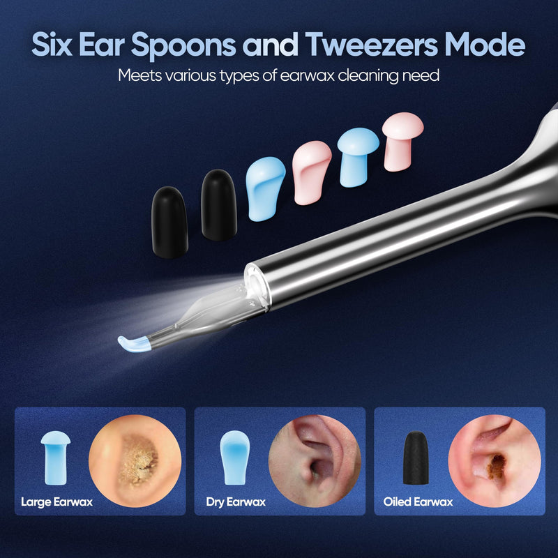 Note5 Ear Wax Removal Kit with Camera,10MP Ear Cleaner Camera Otoscope with Light,Real-time Remote Video with Ear Pick & Tweezers,12 Pcs Ear Scoops for Whole Family Update Ear Wax Tweezers - BeesActive Australia