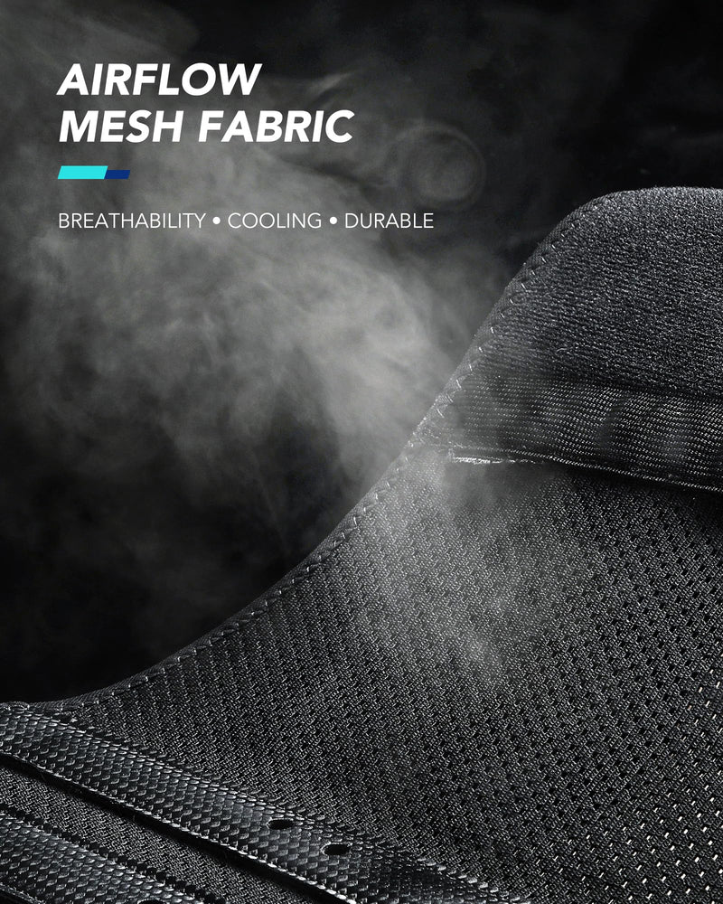 Back Brace for Lower Back Pain Relief, Carbon Fiber Support, Ergonomice Curved, Ultra-thin Air Mesh, Lightweight and Adjustale Design, Size XL Black - BeesActive Australia