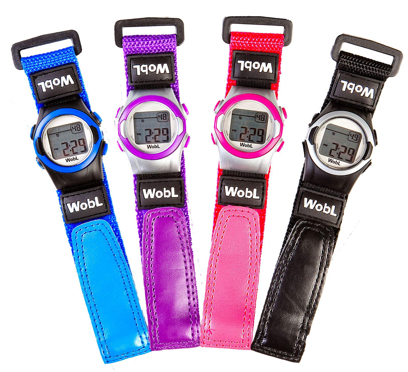 WobL Vibrating 8-Alarm & Repeating Countdown Timer Watch, Medication/Sports/Meetings/Potty Reminders, Pink - BeesActive Australia