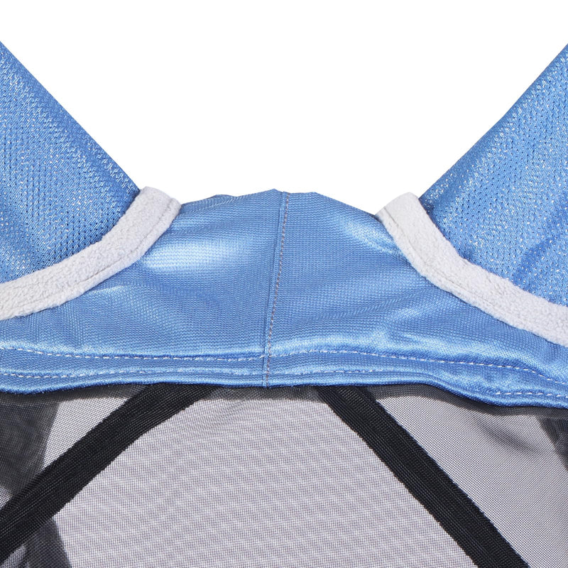 Harrison Howard CareMaster Pro Luminous Horse Fly Mask Large Eye Space Long Nose with Ears UV Protection for Horse Aquamarine M Thoroughbred (M) - BeesActive Australia