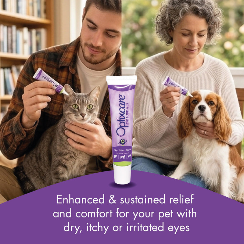 OptixCare Eye Lube Plus with Hyaluron - 20g for Dogs Cats Horses
