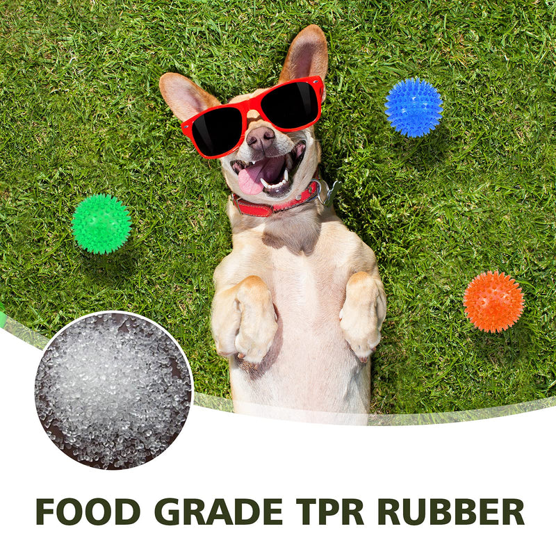 petizer 3 Pack 2.5” Squeaky Dog Toy Balls, Floating Dog Pool Balls, Spiky Dog Balls Water Toys, Durable Interactive Fetch Toys for Puppy, Dog Chew Toys for Teething (2.5", Small Dog) 2.5" (Small Dog) Blue+Orange+Green - BeesActive Australia