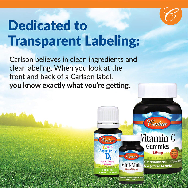 Carlson Folic Acid, 800 mcg, Prenatal Support, 1000 Tablets | Fetal Development; Important B Vitamin for Pregnant Women 1000 Count (Pack of 1)