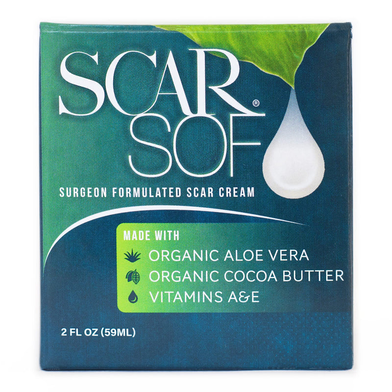 ScarSof Scar Cream - Advanced Scar Cream Made with 100% Organic Aloe Vera and All Natural Emu Oil - Helps Scar Appearance and Overall Skin Health - 2 oz 2 Ounce (Pack of 1)
