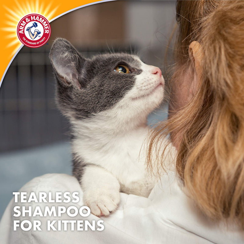 Arm & Hammer Tearless Kitten Shampoo for CatsNatural Cat Shampoo for Odor Control with Baking Soda, 20 Fl Oz Gentle Cleansing Kitten Shampoo in Sweet Almond Scent (Pack of 1) 20 Fl Oz (Pack of 1) - BeesActive Australia